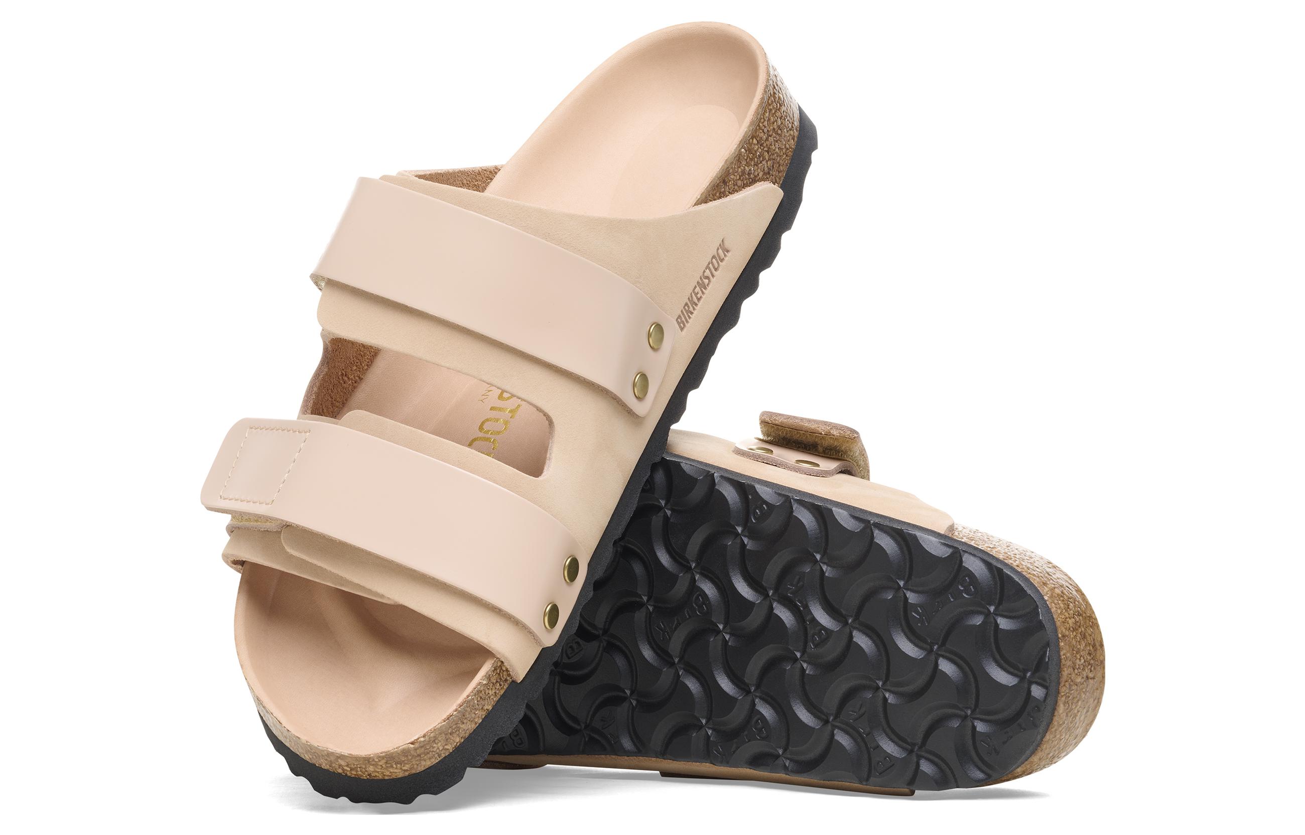 (W) Birkenstock Leather CMFT Thick Sole 'Nude Velcro Slide' 圖 5