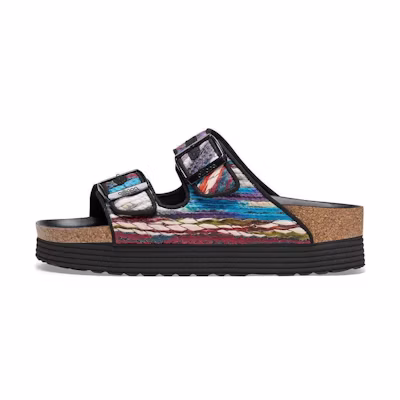 (W) Birkenstock Leather Slide 'Narrow Black'