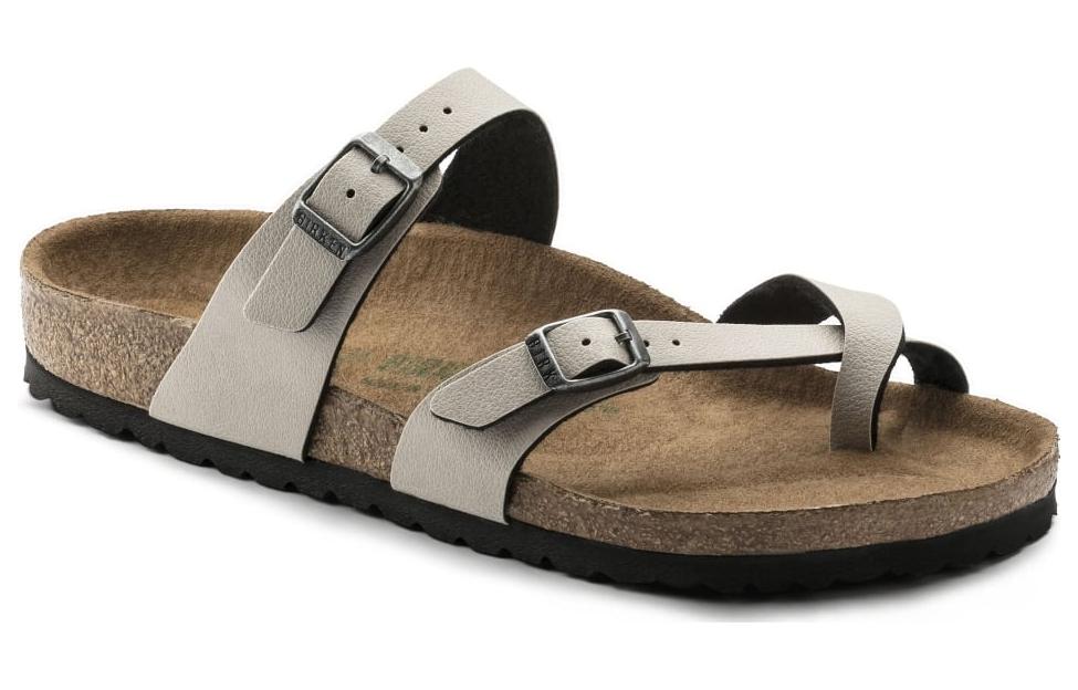 (W) Birkenstock Leather Slides 'Fashion Casual Grey' 圖 2