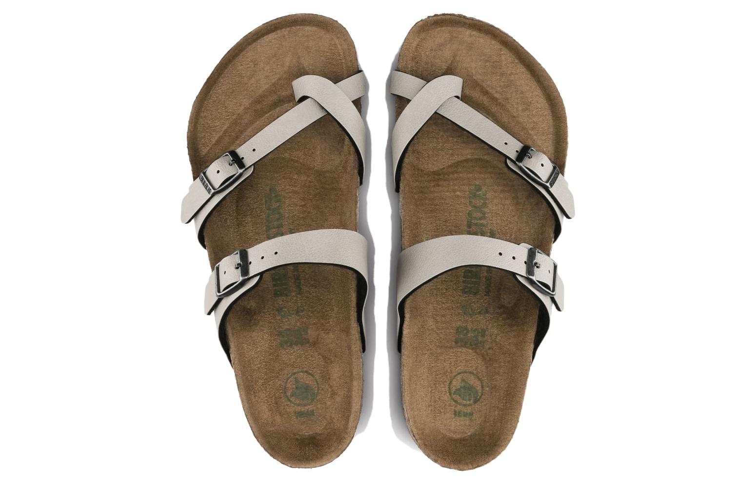 (W) Birkenstock Leather Slides 'Fashion Casual Grey' 圖 5