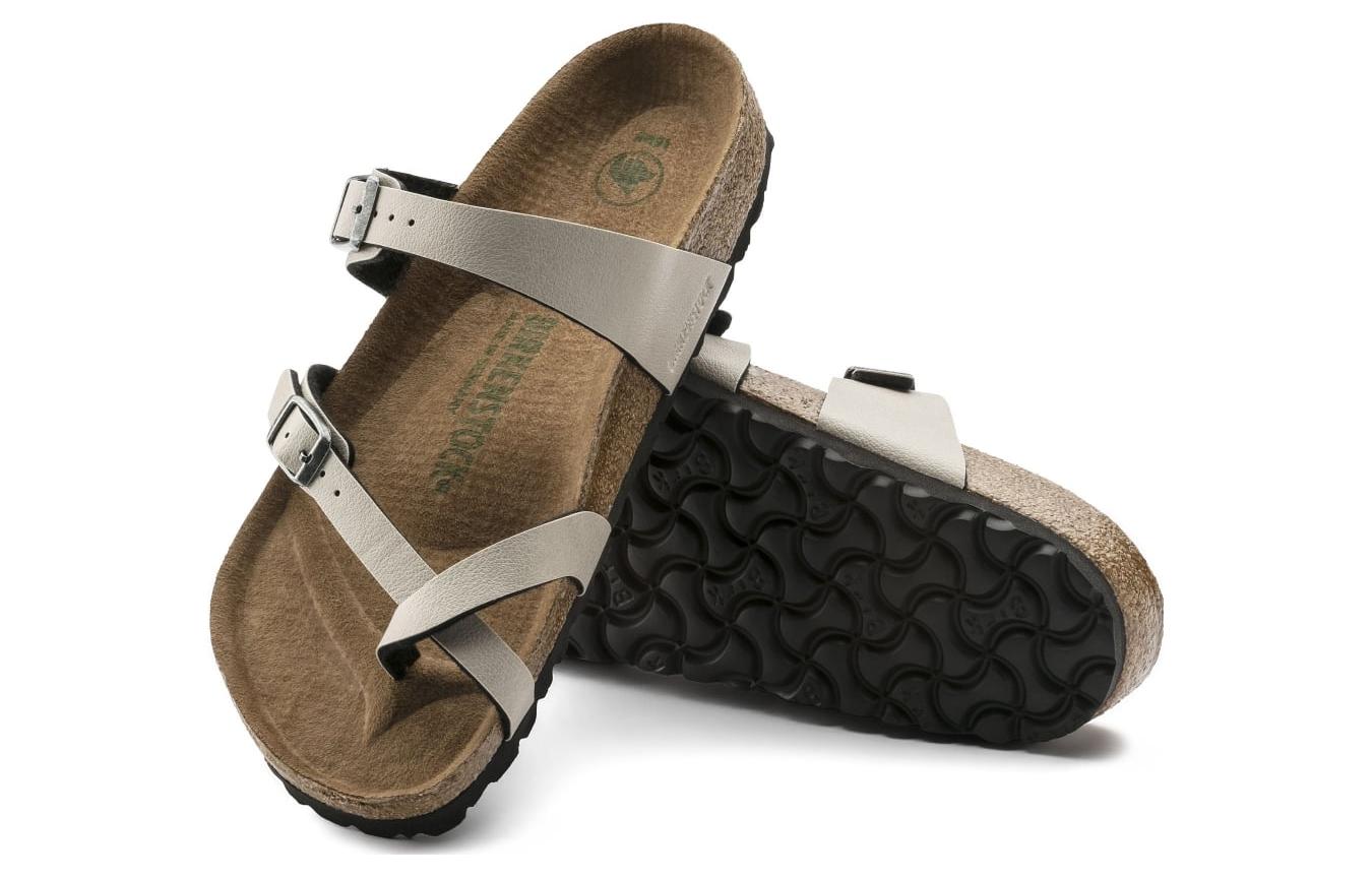 (W) Birkenstock Leather Slides 'Fashion Casual Grey' 圖 6