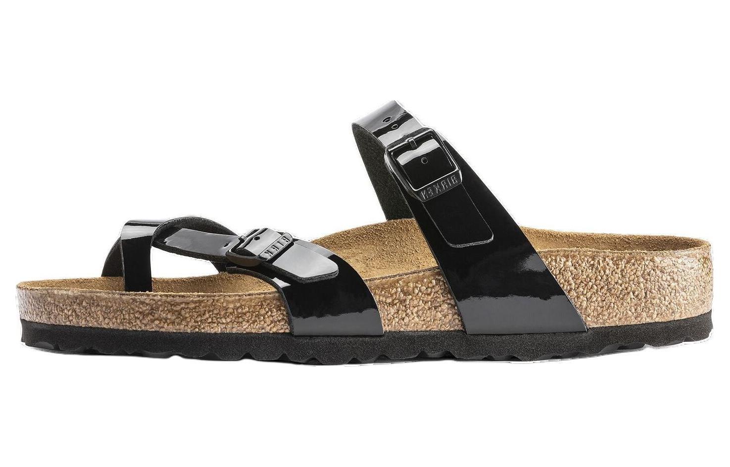 (W) Birkenstock Madrid 'Black Leather'