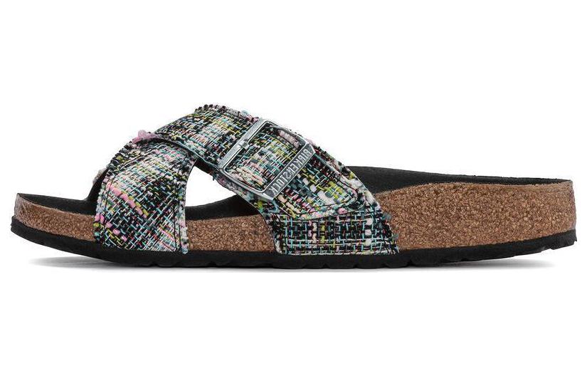 (W) Birkenstock Madrid 'Green Buckle Slide'