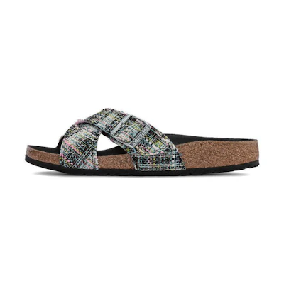 (W) Birkenstock Madrid 'Green Buckle Slide'