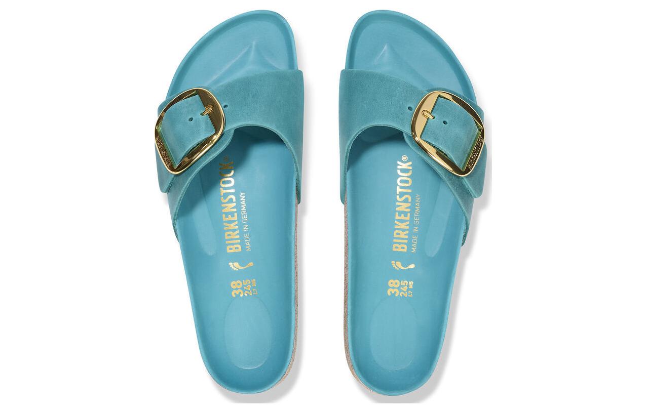 (W) Birkenstock Madrid 'Metallic Buckle Blue Narrow' 圖 4