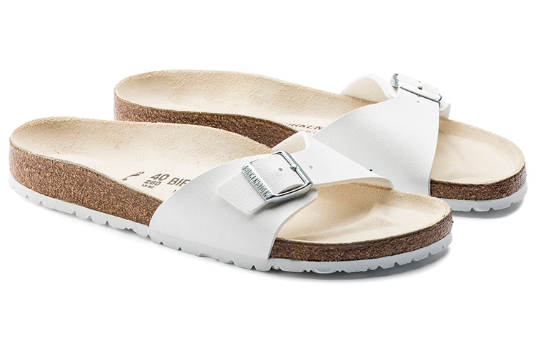 Birkenstock Madrid Birko-Flor Narrow Fit Sandals 'White' 圖 4