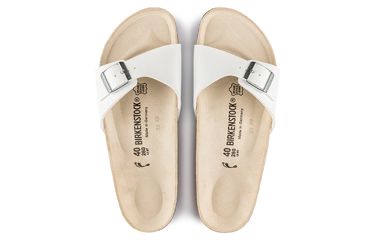 Birkenstock Madrid Birko-Flor Narrow Fit Sandals 'White' 圖 5