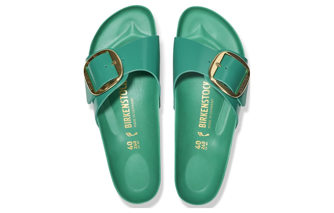 (W) Birkenstock Madrid Big Buckle 'Metallic Green' 圖 4