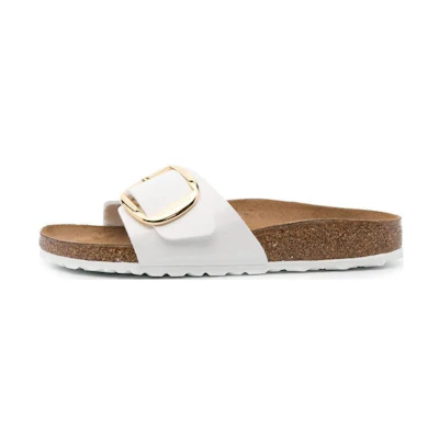 (W) Birkenstock Madrid Big Buckle 'White Leather Fashion'