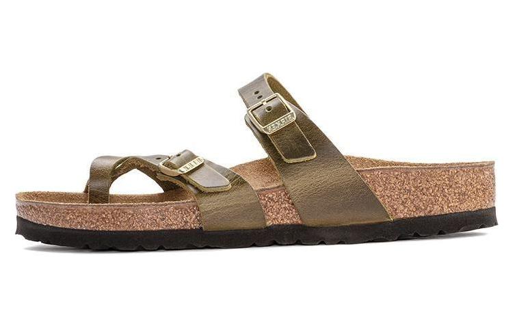 (Women) Birkenstock Mayari Oiled Leather Narrow Fit 'Olive' 1023350