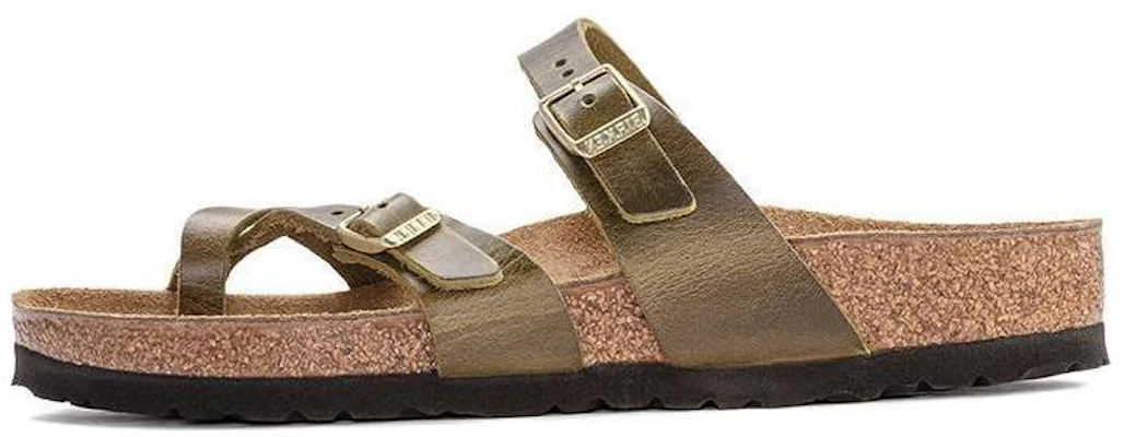 (Women) Birkenstock Mayari Oiled Leather Narrow Fit 'Olive' 1023350 Buy (Women) Birkenstock Mayari Oiled Leather Narrow Fit 'Olive' 1023350