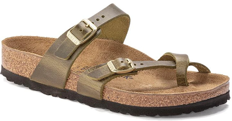(Women) Birkenstock Mayari Oiled Leather Narrow Fit 'Olive' 1023350 Order (Women) Birkenstock Mayari Oiled Leather Narrow Fit 'Olive' 1023350