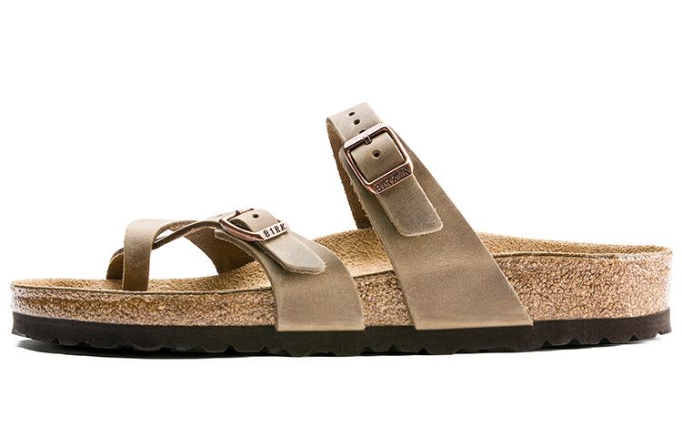 (Women) Birkenstock Mayari Series Cowhide Casual Brown Version 1011433