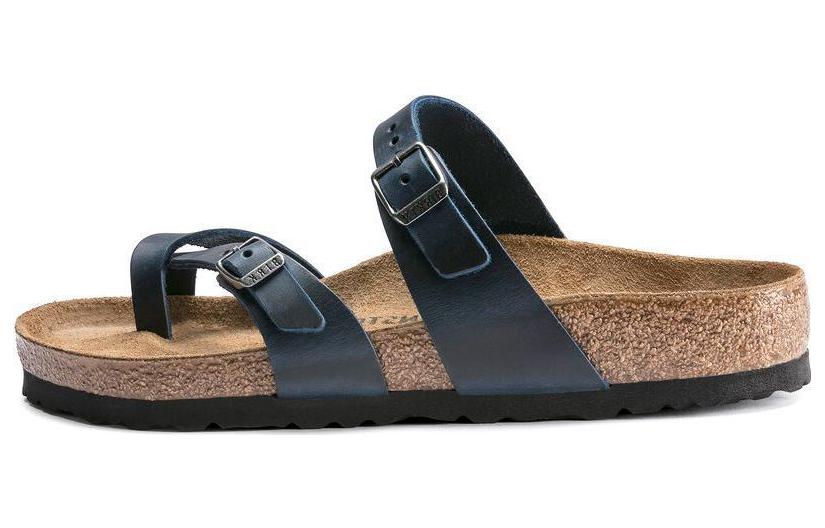 (Women) Birkenstock Mayari Waxy Leather Narrow Fit 'Blue' 1019727