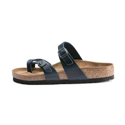 (W) Birkenstock Mayari Waxy Leather Narrow Fit 'Blue'