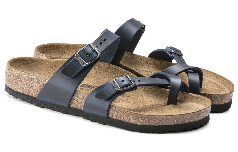 (W) Birkenstock Mayari Waxy Leather Narrow Fit 'Blue' 圖 3