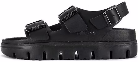 (Women) Birkenstock Milano Chunky Leather 'Black' 1024608 (Women) Birkenstock Milano Chunky Leather 'Black' 1024608