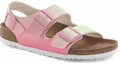 Order (W) Sandal Sempit Vegan Birkenstock Milano Birko-Flor 'Candy Pink Faded Lime' 1024152