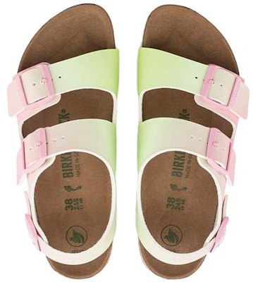 (W) Sandal Birkenstock Milano Vegan Birko-Flor Narrow Fit 'Candy Pink Faded Lime' 1024152 Shop (W) Sandal Birkenstock Milano Vegan Birko-Flor Narrow Fit 'Candy Pink Faded Lime' 1024152
