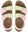 Shop (W) Sandal Birkenstock Milano Vegan Birko-Flor Narrow Fit 'Candy Pink Faded Lime' 1024152