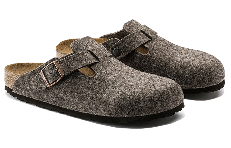 Shop Sandalias Birkenstock Boston de Fieltro de Lana 'Cacao'. 0160583