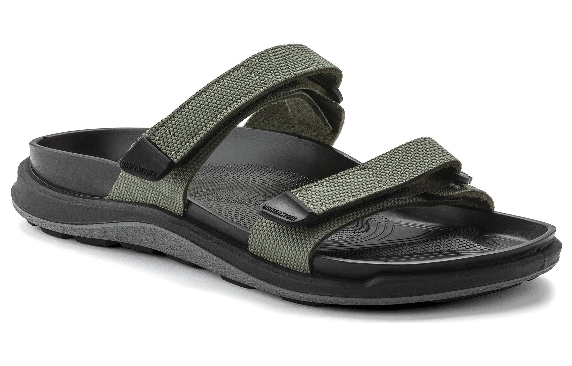 (W) Birkenstock PU 'Khaki Green Magic Tape One-Strap Sandal' 圖 2