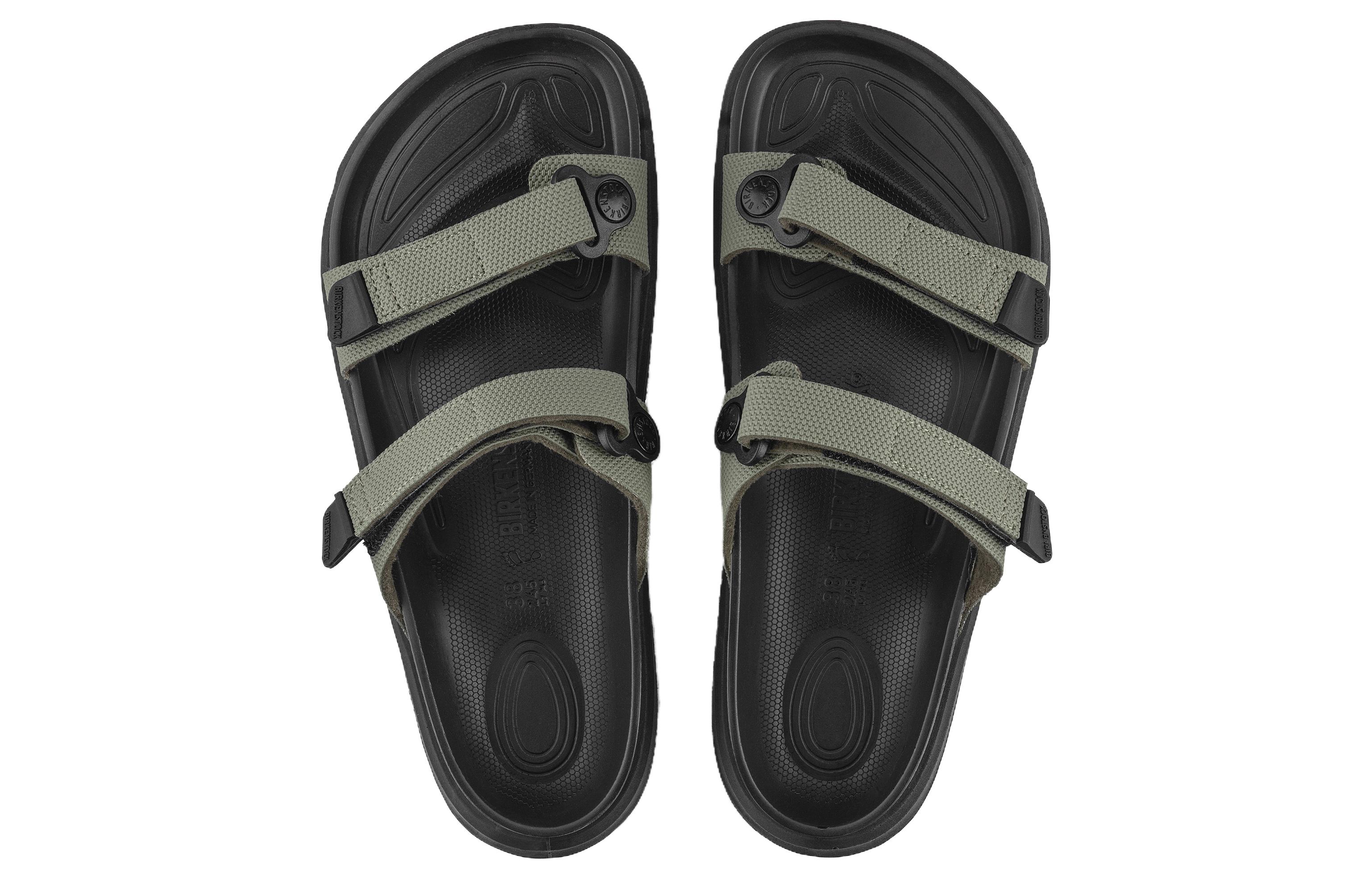 (W) Birkenstock PU 'Khaki Green Magic Tape One-Strap Sandal' 圖 4