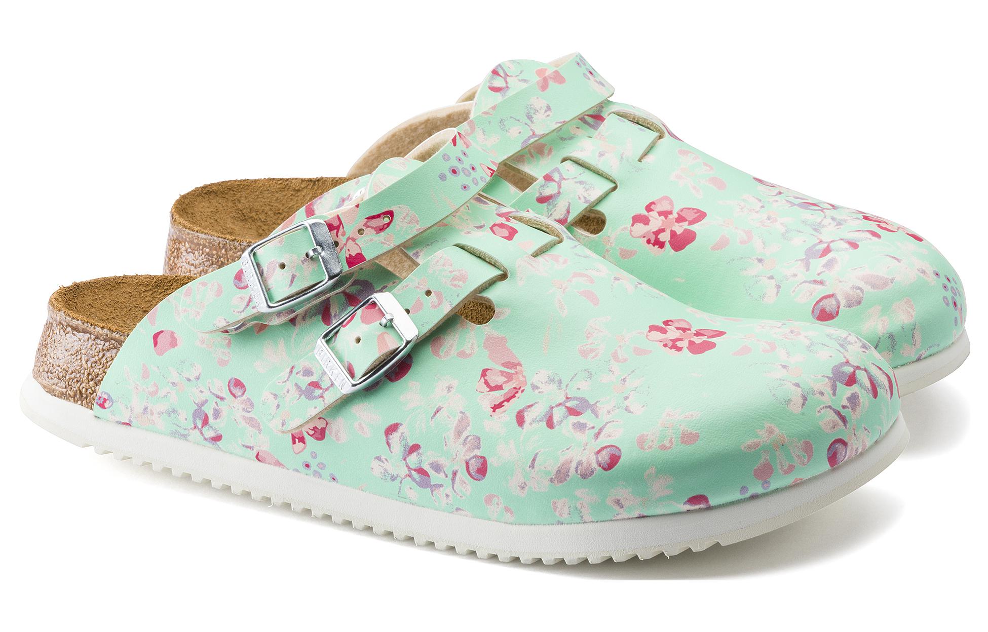 Lookbook (W) Birkenstock PU 'Hijau Mint Jari Bulat Sol Tebal Gesper' 1016660