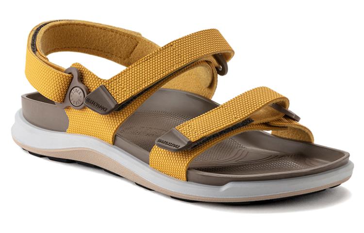 Order (W) Birkenstock PU 'Kuning Keselesaan Hujung Bulat dengan Pita Ajaib' 1022219
