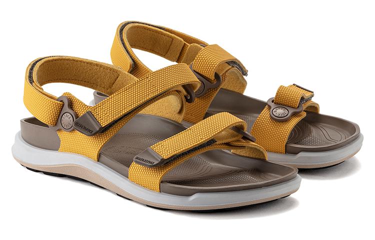 Lookbook (W) Birkenstock PU 'Kuning Keselesaan Hujung Bulat dengan Pita Ajaib' 1022219