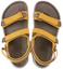Shop (W) Birkenstock PU 'Kuning Keselesaan Hujung Bulat dengan Pita Ajaib' 1022219