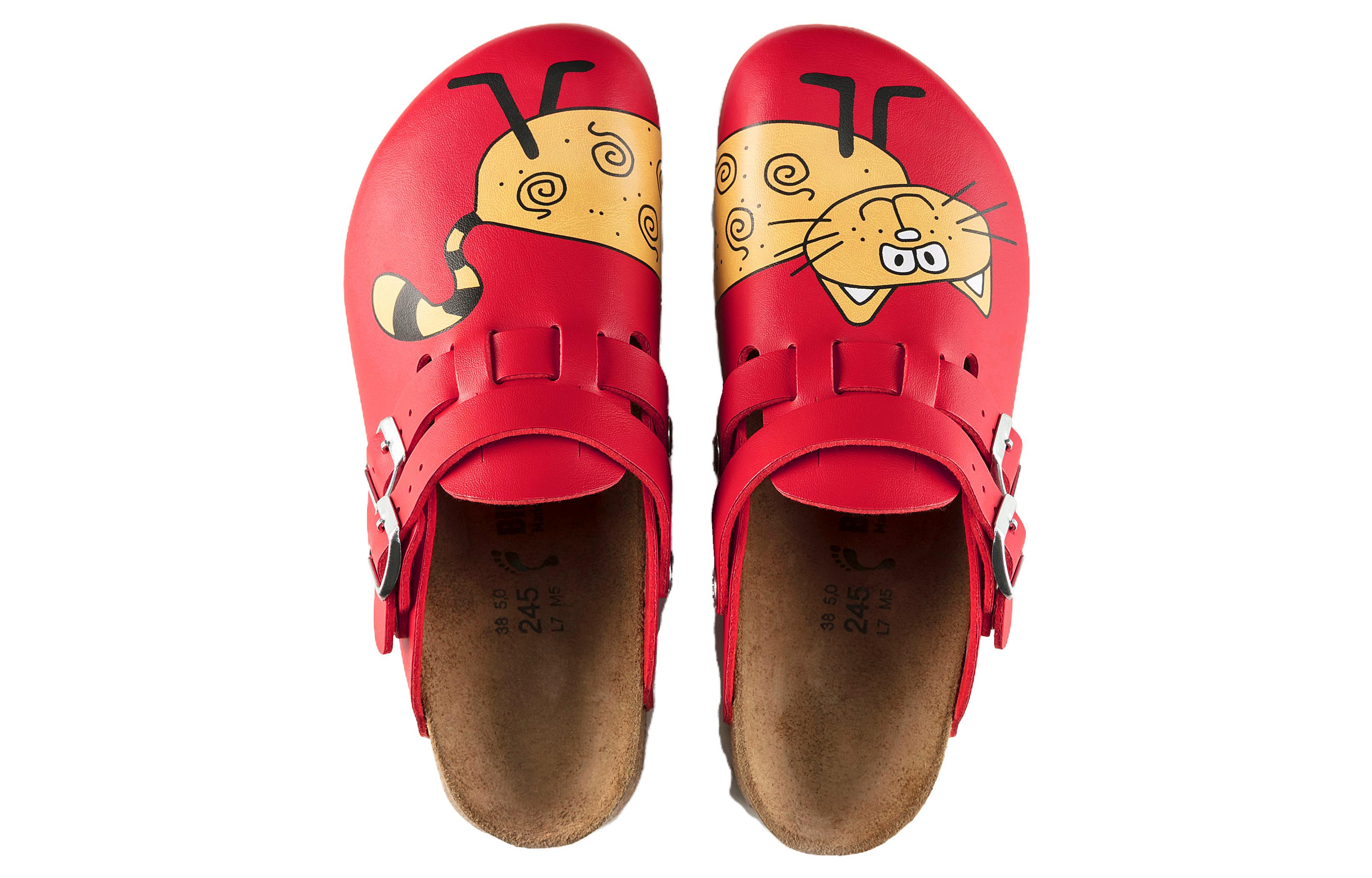 (W) Birkenstock PU Slides 'Comfy Versatile Round Toe Thick Sole Buckle' 圖 4