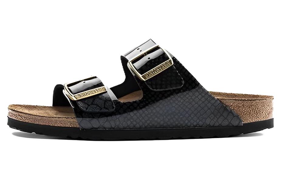 (W) Birkenstock PVC 'Black Casual Slide'