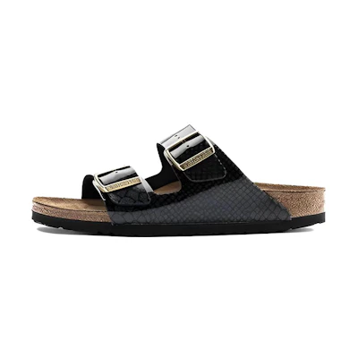 (W) Birkenstock PVC 'Black Casual Slide'