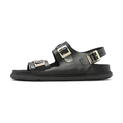 (W) Birkenstock Sandal 'Black Narrow Buckle'