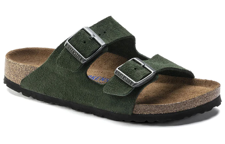 (W) Birkenstock Sandal 'Green Velour Slide' 圖 2