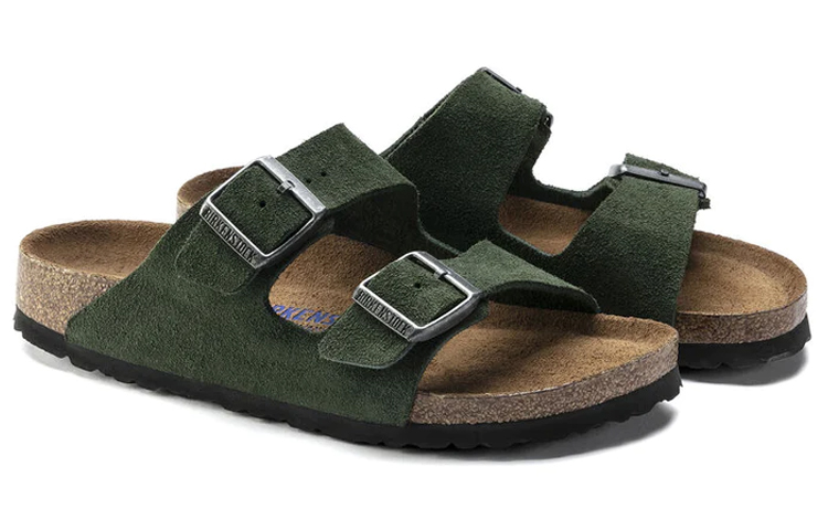 (W) Birkenstock Sandal 'Green Velour Slide' 圖 3