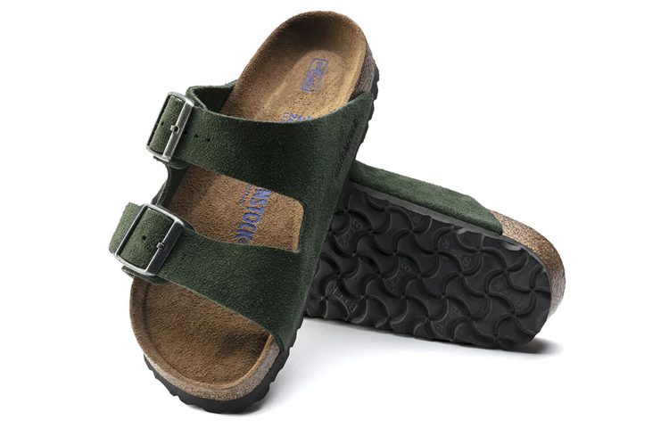 (W) Birkenstock Sandal 'Green Velour Slide' 圖 5