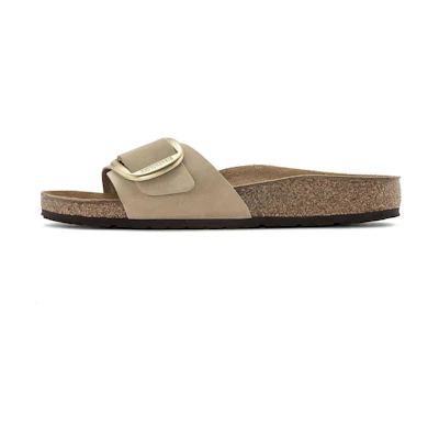 (W) Birkenstock Sandal 'Metallic Buckle Desert Sand'