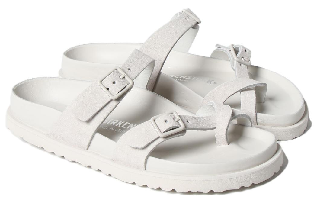 Shop 伯肯牌 休閒小眾 一字拖鞋 女款 白色