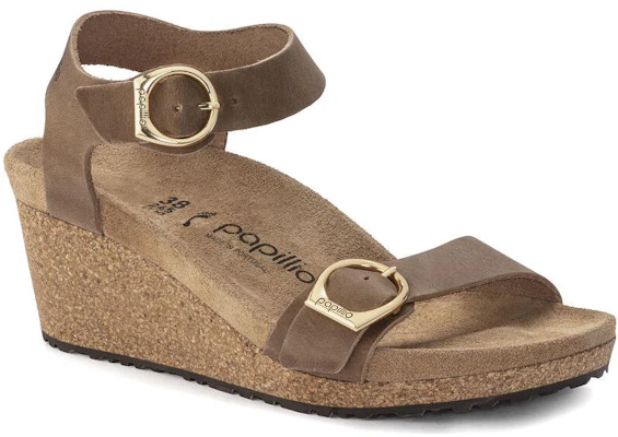 Birkenstock 絨面 舒適百搭圓頭增高坡跟 一字帶涼鞋 女款 淺栗色 Order Birkenstock 絨面 舒適百搭圓頭增高坡跟 一字帶涼鞋 女款 淺栗色