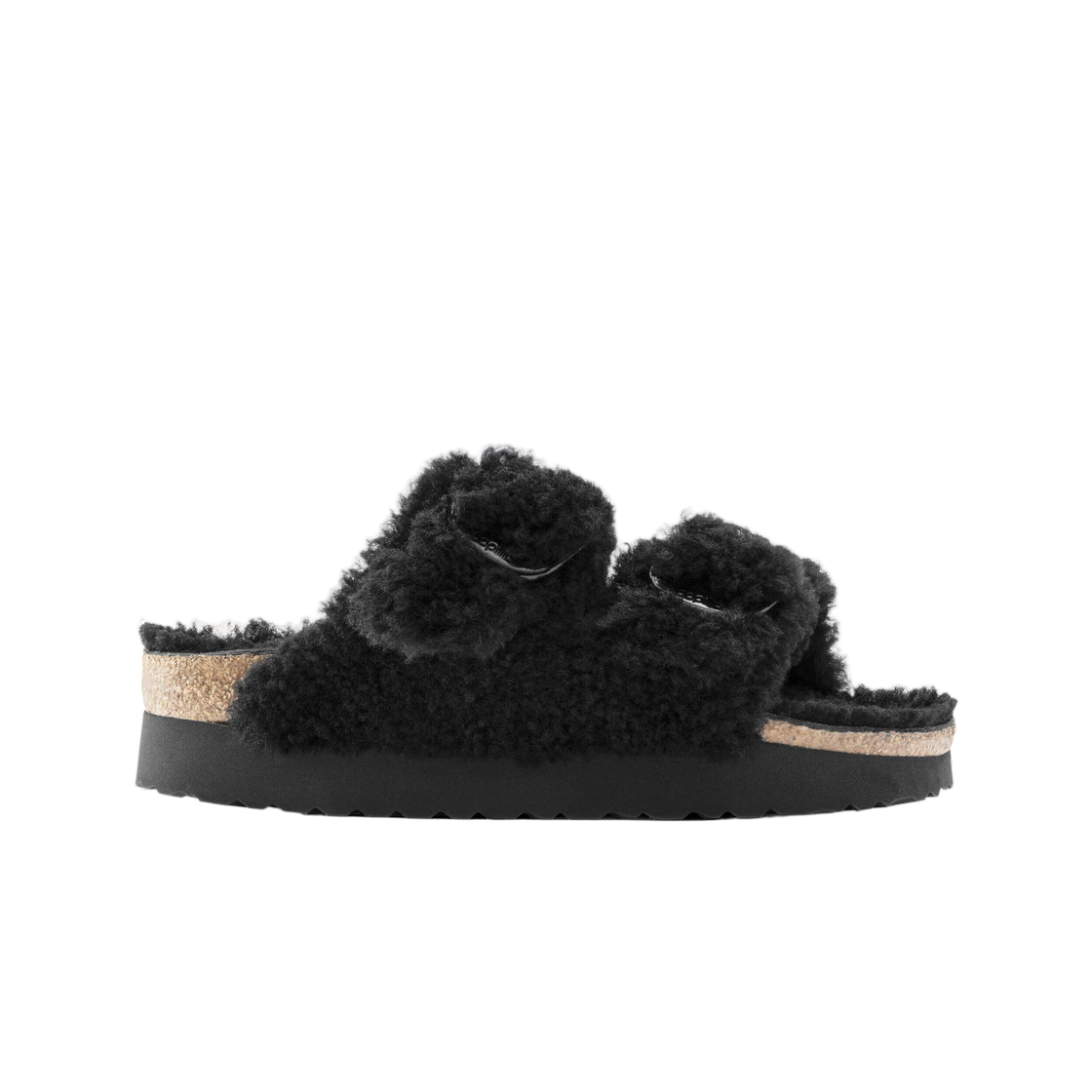 (Women) Birkenstock Shearling 'Black Comfort Fluff' 1021705