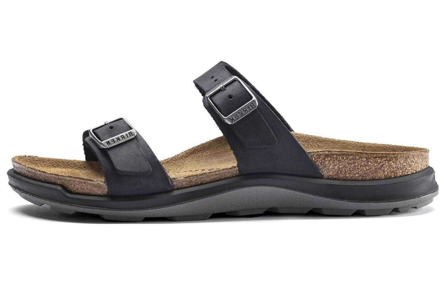 (W) Birkenstock Sierra Waxy Leather Narrow Fit Sandals 'Black'