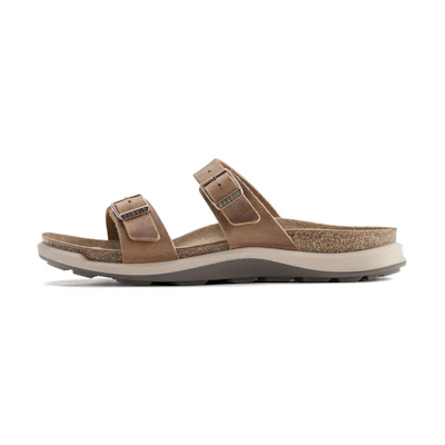 (W) Birkenstock Sierra Waxy Leather Narrow Fit Sandals 'Ginger Brown'