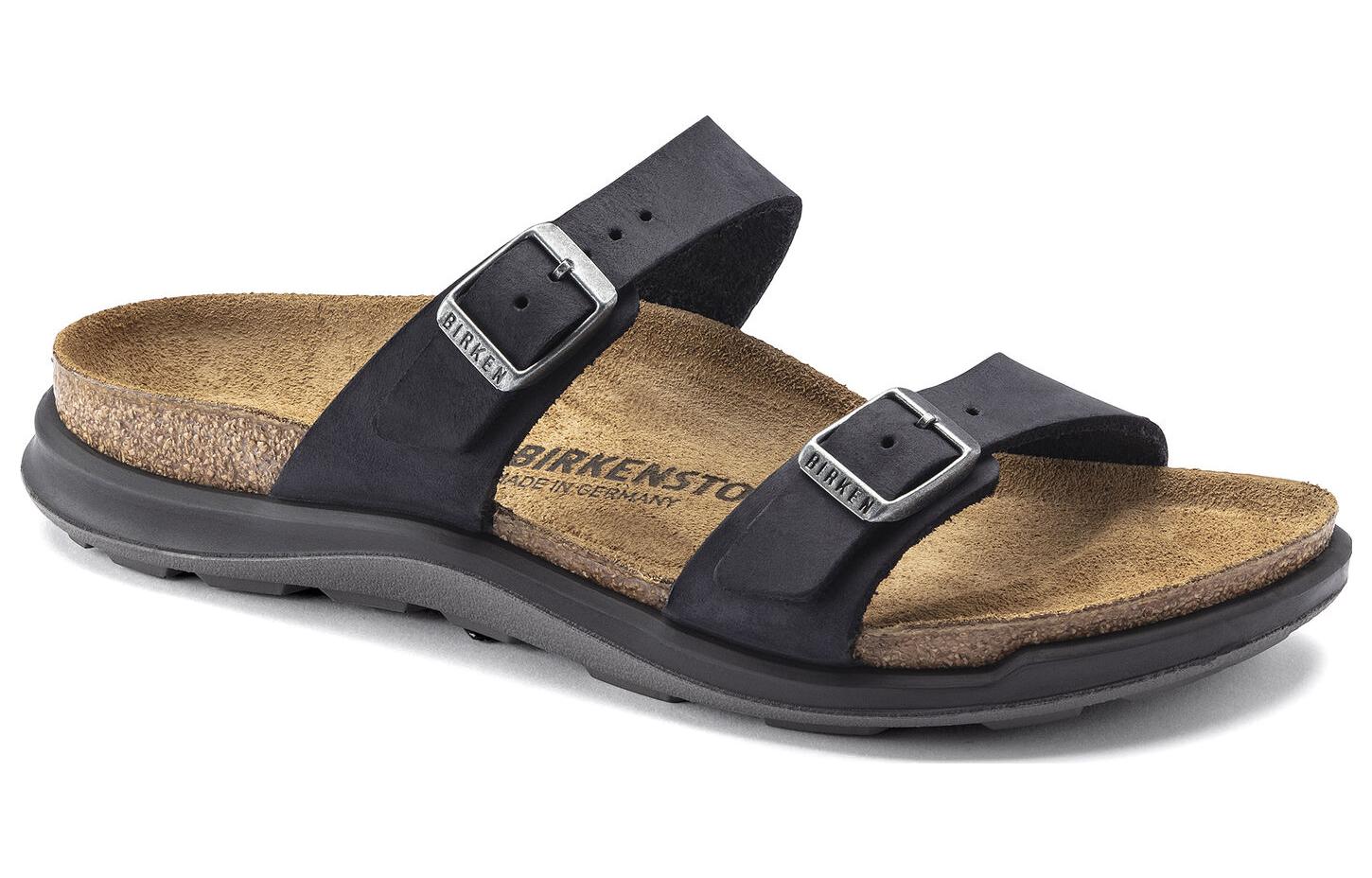 (W) Birkenstock Sierra Waxy Leather Narrow Fit Sandals 'Black' 圖 2