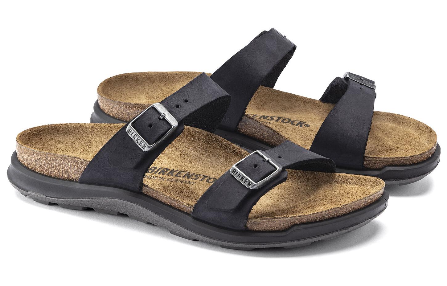 (W) Birkenstock Sierra Waxy Leather Narrow Fit Sandals 'Black' 圖 3