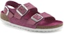 (W) Birkenstock Tapak Lembut Suede 'Ungu Merah Gesper' 1024245