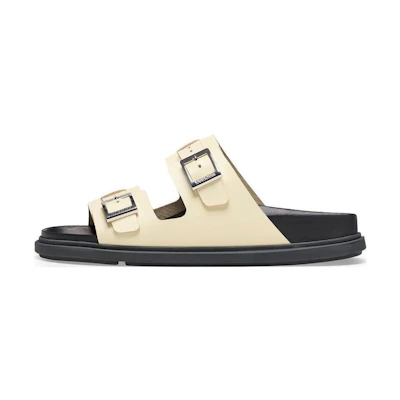 (W) Birkenstock St Barths Natural Leather Narrow Fit 'Butter'