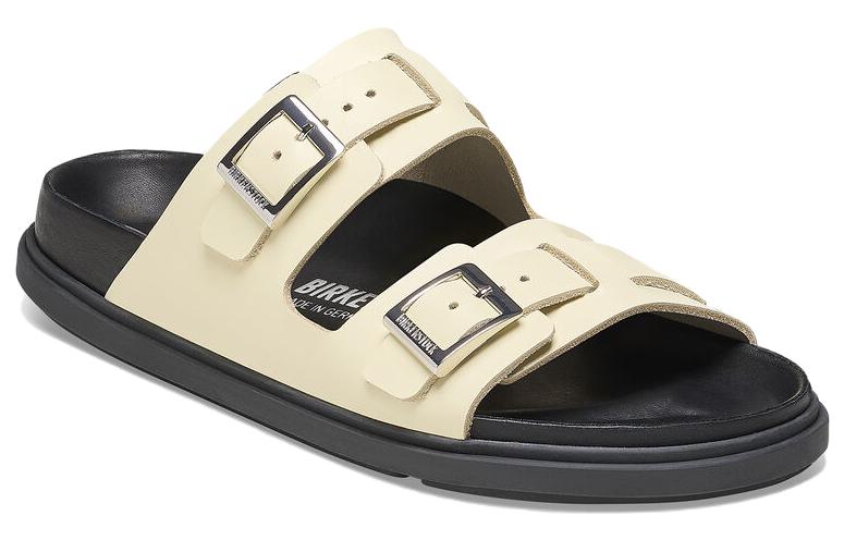 Order Birkenstock St Barths 皮革EVA 柔軟舒適厚底雙扣 一字拖鞋 女款 黃油色 窄版