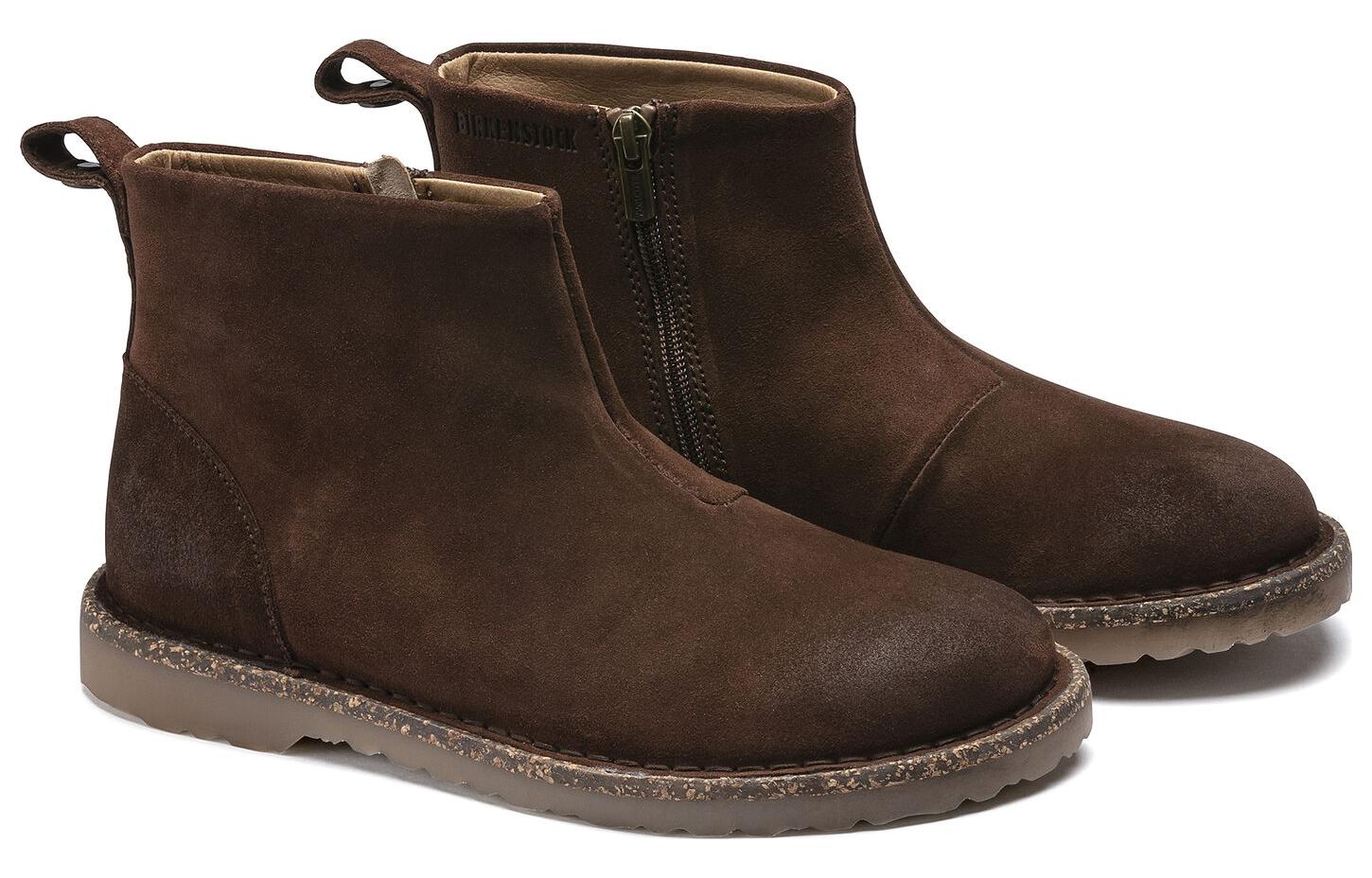 Shop (Women) Birkenstock Suede Boots 'Coffee Narrow Version' 1017290